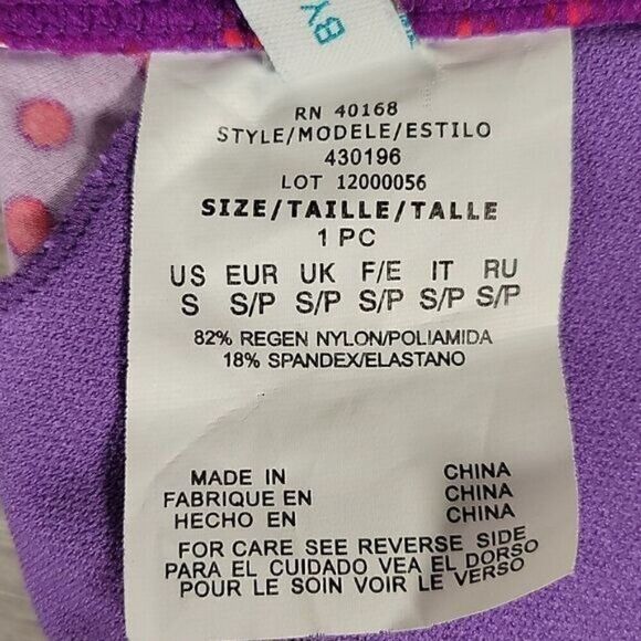 Eco Peace Purple Love Dots String Top Sz S - Picture 5 of 8